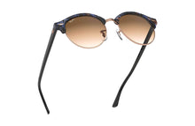 Load image into Gallery viewer, Rayban Clubround Fleck Spotted Brown/Blue/Black Frame Light Brown Gradient Lenses 51Mm