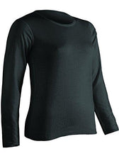 Load image into Gallery viewer, Coldpruf Women'S Plus Size Dual Layer Long Sleeve Base Layer Crew Neck Top Black 2X