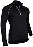Load image into Gallery viewer, Coldpruf Men'S Quest Performance Base Layer 1/4 Zip Mock Neck Top Black Large