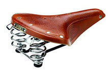 Load image into Gallery viewer, Brooks Saddles B67 Honey Black Steel Whith Chrome Springs