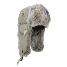 Load image into Gallery viewer, Mad Bomber Original Khaki Supplex W/ Brown Rabbit Fur M