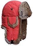 Load image into Gallery viewer, Mad Bomber Original Poppy Red Supplex W/ Brown Rabbit Fur L