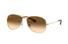 Load image into Gallery viewer, Rayban Cockpit Gold Frame Light Brown Gradient Lenses 59Mm