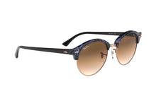 Load image into Gallery viewer, Rayban Clubround Fleck Spotted Brown/Blue/Black Frame Light Brown Gradient Lenses 51Mm