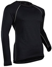 Load image into Gallery viewer, Coldpruf Men'S Quest Performance Base Layer Long Sleeve Crew Neck Top Black Medium