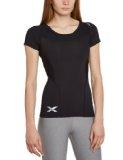 Load image into Gallery viewer, 2XU WOMEN'S SHORT SLEEVE COMPRESSION TOP, BLACK/BLACK, MEDIUM