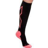 Load image into Gallery viewer, 2XU WOMEN'S HYOPTIK COMPRESSION SOCKS, BLACK/PINK, X-LARGE