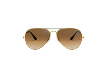 Load image into Gallery viewer, Rayban Aviator Gradient Gold Frame Light Brown Gradient 58Mm