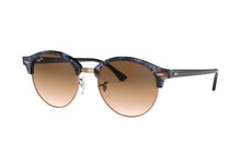 Load image into Gallery viewer, Rayban Clubround Fleck Spotted Brown/Blue/Black Frame Light Brown Gradient Lenses 51Mm