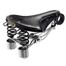 Load image into Gallery viewer, BROOKS SADDLES B135 BICYCLE SADDLE (CHROME DOUBLE SPRINGS, BLACK )
