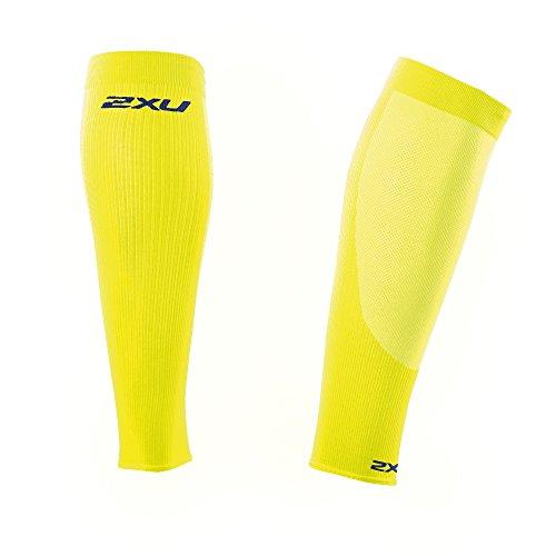 2XU UNISEX PERFORMANCE RUN SLEEVE, FLURO YELLOW/VIBRANT BLUE, X-LARGE