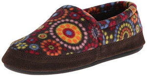 ACORN Women's Moc Slipper ,  Chocolate Dots,  Small/5-6 M US