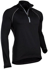 Load image into Gallery viewer, Coldpruf Men'S Quest Performance Base Layer 1/4 Zip Mock Neck Top Black Large

