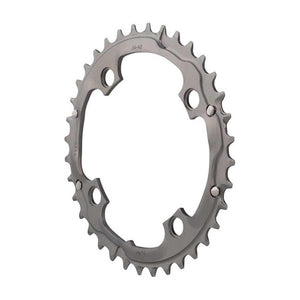 Truvativ 36T, 9 Sp, Bcd 104Mm, 4-Bolt, Outer Chainring, For Mtb Double, Aluminum, Grey, 11.6215.132.000