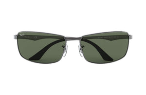 Rayban Rb3498 Gunmetal Frame Green Classic Lenses 61Mm