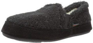 ACORN Kid's Colby Gore Moc  Slipper(Infant-Toddler-Little Kid-Big Kid),Black Berber,12-13 M US Little Kid