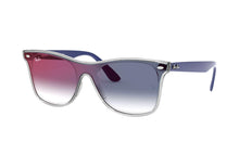 Load image into Gallery viewer, Rayban Blaze Wayfarer Transparent Frame Blue Gradient Mirror Lens

