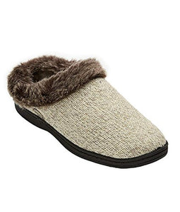 Acorn Chinchilla Clog Charcoal Heather Womens Slippers