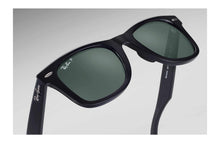 Load image into Gallery viewer, Rayban Wayfarer Ease Black Frame Green Classic G-15 Polarized Lenses 50Mm
