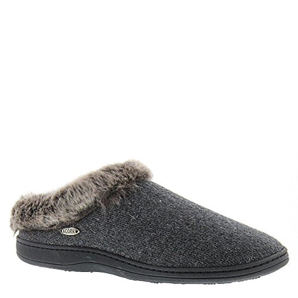 Acorn New Women's Chinchilla Ragg Clog Slipper Dark Charcoal Heather XL