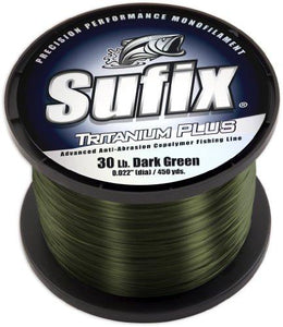 Sufix Tritanium Plus 1/4-Pound Spool Size Fishing Line  Dark Green 8-Pound
