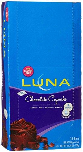 Clif Luna Women'S Nutrition Bars - Chocolate Cupcake - 1.7 Oz - 15 Ct