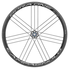 Load image into Gallery viewer, Campagnolo Bora One 35 Dark Clincher Wheel Front And Rear Holes: F: 18 R: 21 Qr F: 100 R: 130 Rim Set
