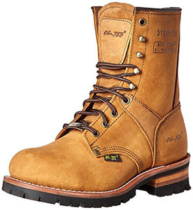 Adtec Men'S 9" Steel Toe Logger Brown