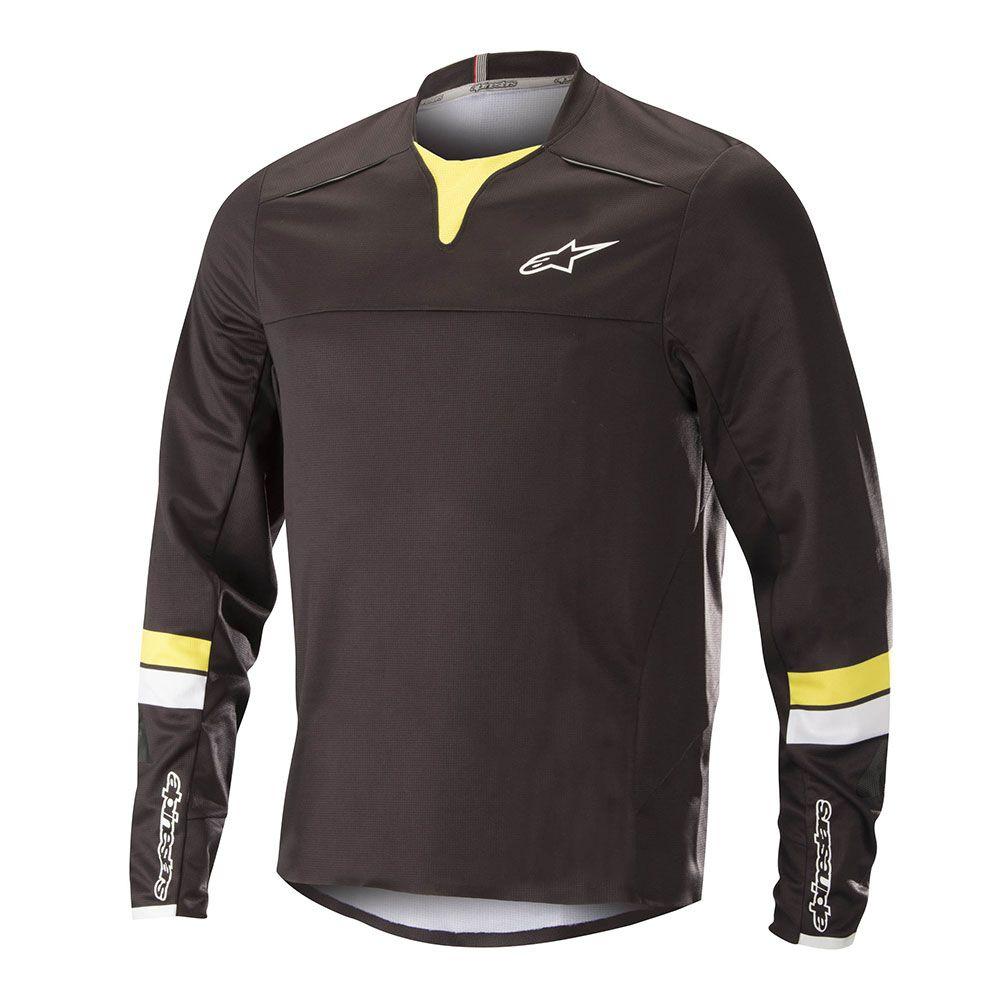 Alpinestars Drop Pro L/S Jersey Black Acid Yellow Large