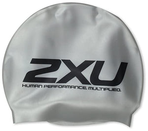 2XU Silicone Swim Cap Silver/Silver OSFA