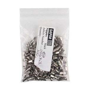 Sapim Polyax Brass, Nipples, Silver, 2Mm, (14G), 14Mm, Bag Of 100
