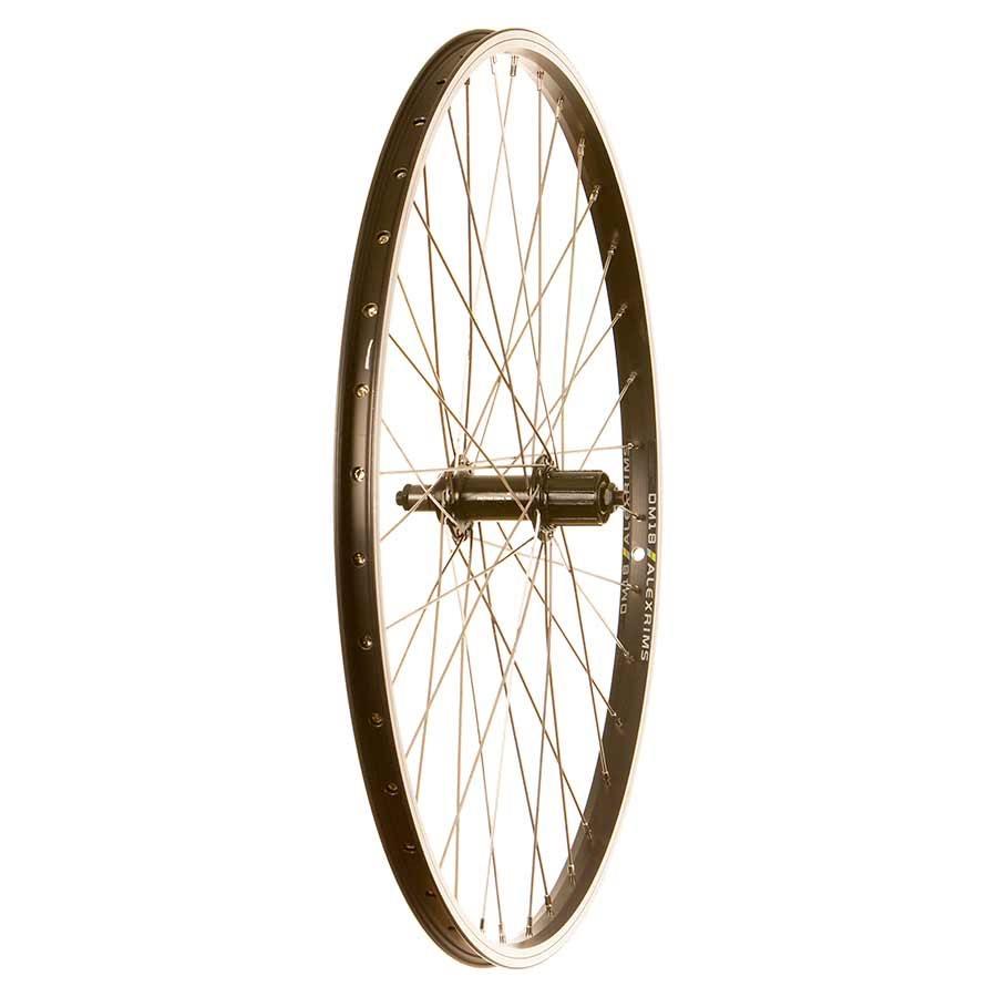 Wheel Shop Alex Dm-18 Black/ Shimano Tourney Black/ Stainless Silver 26, Wheel, : Rim, 26'' / 559, Rear, Holes: 36H, Qr, 135Mm, Shimano 7