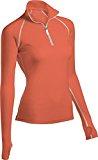 Load image into Gallery viewer, Coldpruf Women'S Honeycomb Base Layer 1/4 Zip Mock Neck Top Melon Medium
