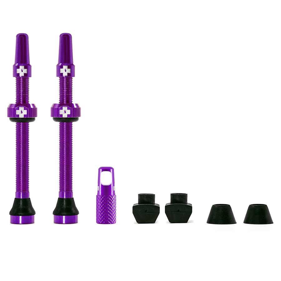 Muc-Off Tubeless Valve, Tubeless Valve, Presta, 60Mm, Purple, Pair