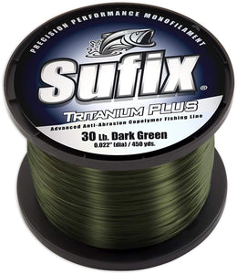 Sufix Tritanium Plus 1-Pound Spool Size Fishing Line  Dark Green 20-Pound