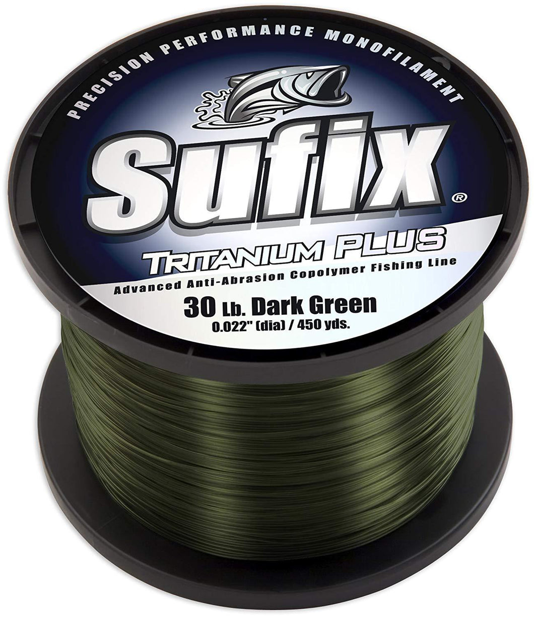 Sufix Tritanium Plus 1-Pound Spool Size Fishing Line  Dark Green 20-Pound