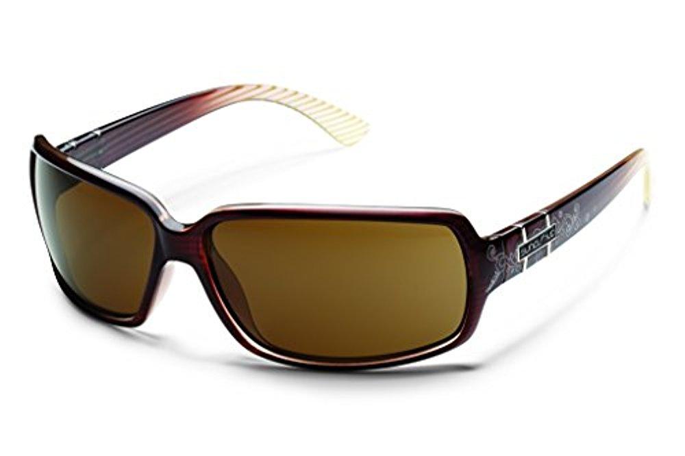 Suncloud Poptown Brown Stripe Laser Polarized Brown