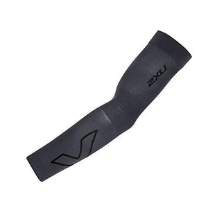 2Xu Compression Flex Arm Sleeves, Titanium/Black, Large