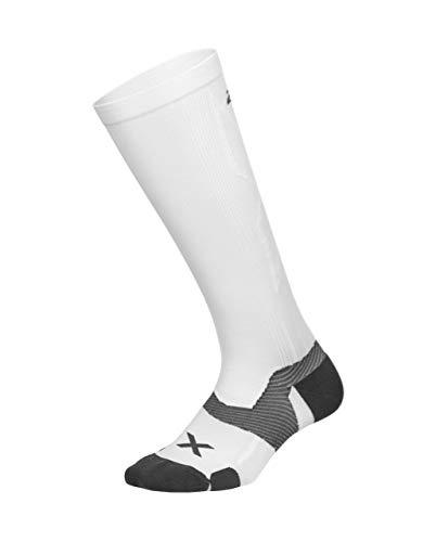 2XU Vectr Cushion Full Length Sock White/Grey M1