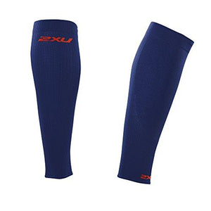 2XU UNISEX PERFORMANCE RUN SLEEVE, NAVY/RED, X-LARGE