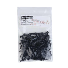Load image into Gallery viewer, Sapim Polyax Aluminum Self Lock, Nipples, Black, 2Mm, (14G), 14Mm, Bag Of 100
