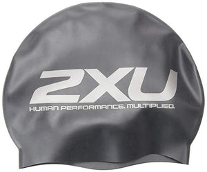 2XU Silicone Swim Cap Black/Black OSFA