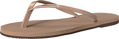Havaianas Women'S You Metallic Flip Flops Rose Gold 37/38 Eu 7.5 B(M) Us Women