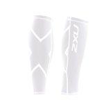 2XU COMPRESSION CALF GUARD, WHITE/WHITE, X-SMALL