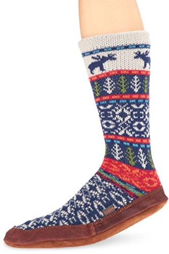 ACORN ORIGINAL SLIPPER SOCK MAINE WOODS JACQUARD XX SMALL(5 6 WOMEN'S) B US