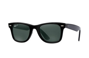 Rayban Wayfarer Ease Black Frame Green Classic G-15 Polarized Lenses 50Mm