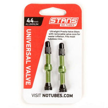 Load image into Gallery viewer, Stans No Tubes, Tubeless Valves, Tubeless Valve, Presta, 44Mm, Green, Pair
