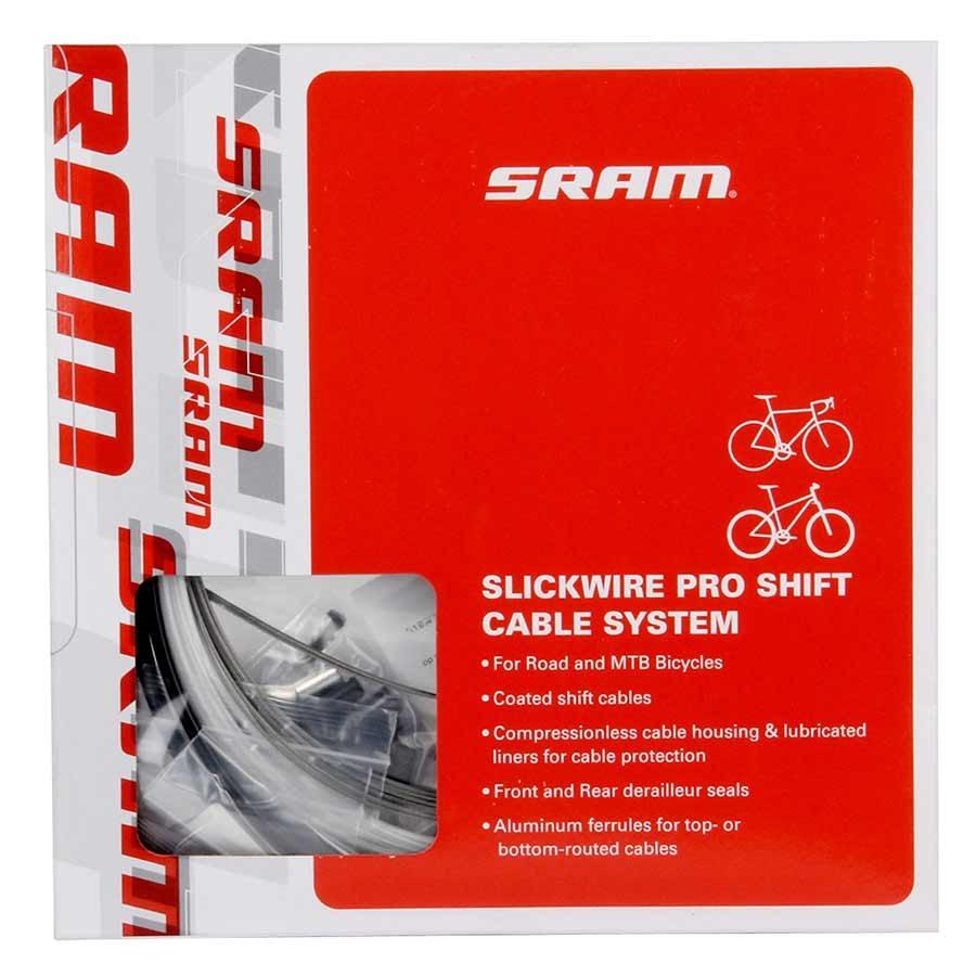 Sram Slickwire Pro Shift Kit - Black Road Or Mtb