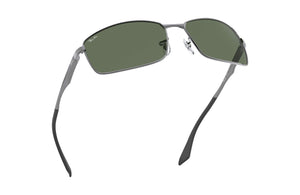 Rayban Rb3498 Gunmetal Frame Green Classic Lenses 61Mm