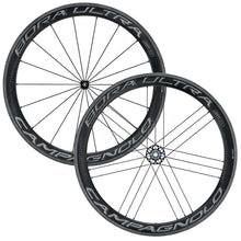 Load image into Gallery viewer, Campagnolo Bora Ultra 50 Dark Tubular Wheel Front And Rear Holes: F: 18 R: 21 Qr F: 100 R: 130 Rim Set
